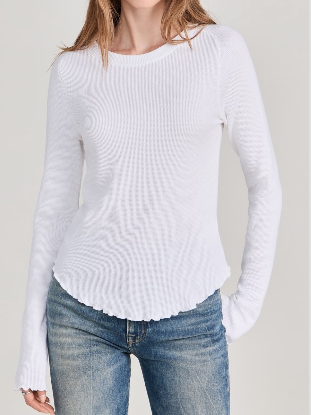 We The Free Women's Easy Does It Thermal Long Sleeve Shirt Top Size Large